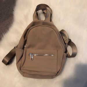 Urban Outfitters Brown Satin Mini Backpack